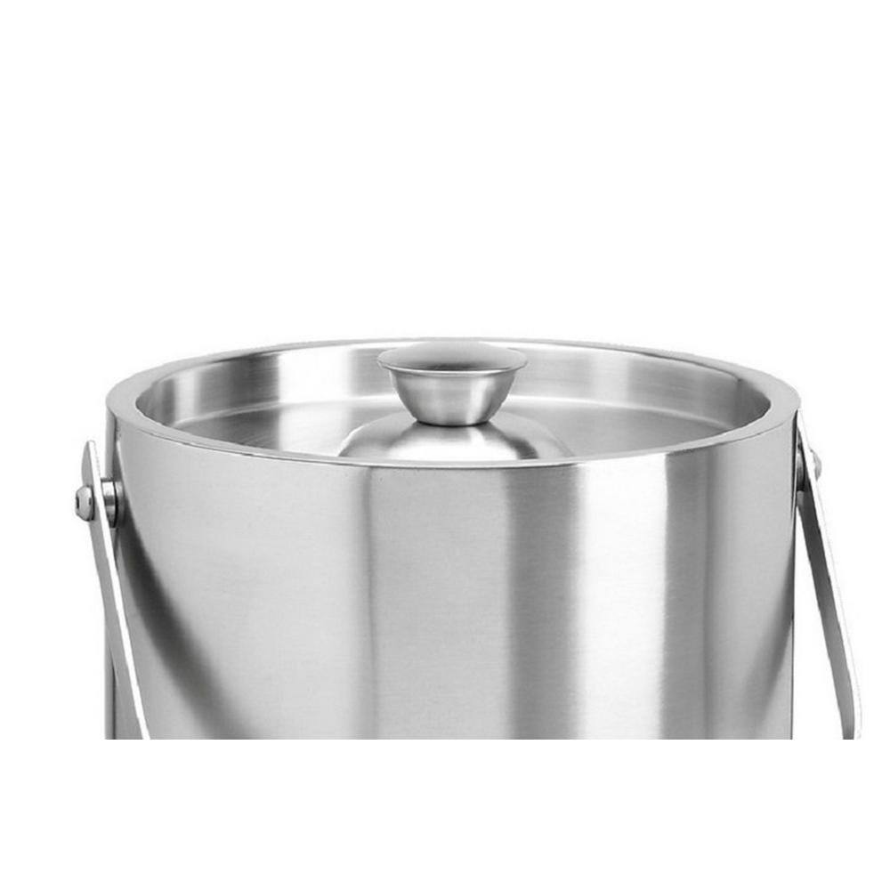 3 Qt. Insulated Ice Bucket in Brushed Stainless Steel - Hercitys