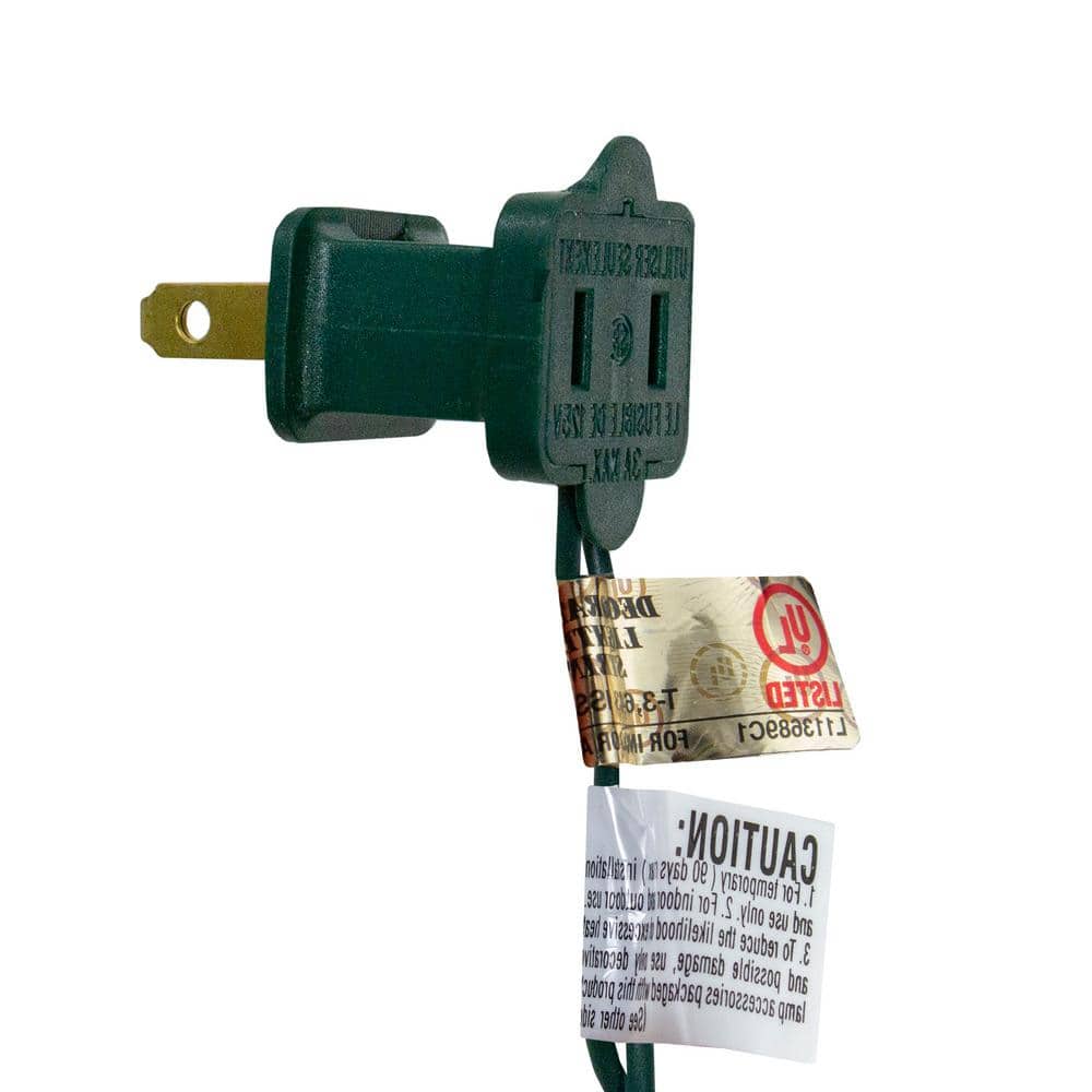 1 in. Pinkish-Purple LED Wide Angle Christmas Lights with Green Wire (Set of 60) - Hercitys