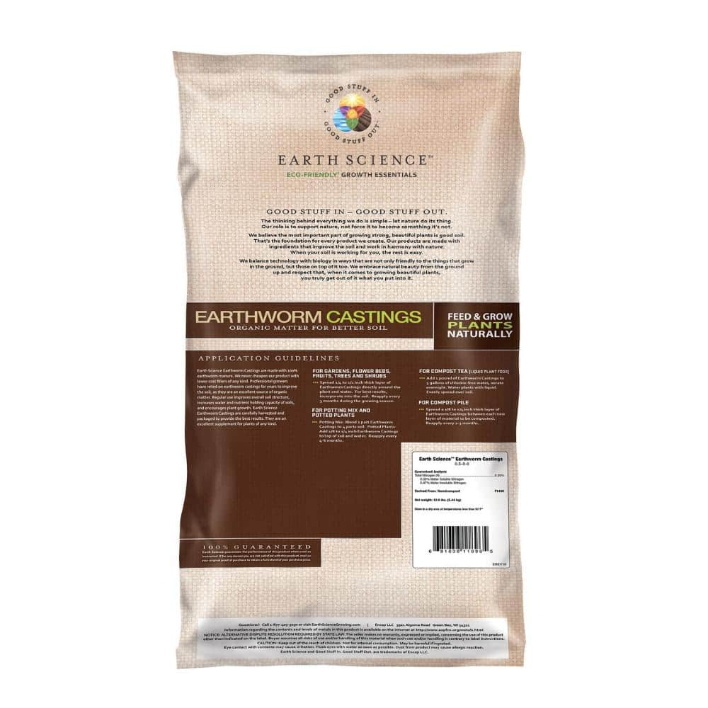 12 lbs. Organic All-Purpose Earthworm Castings 100% Vermicompost - Hercitys