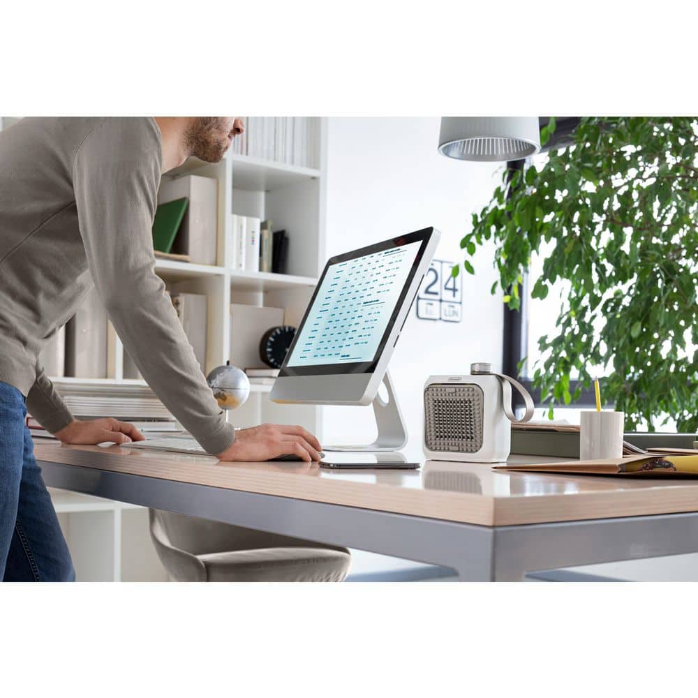 360-Watt Sand Beige Capsule Solo Personal Ceramic Heater - Hercitys