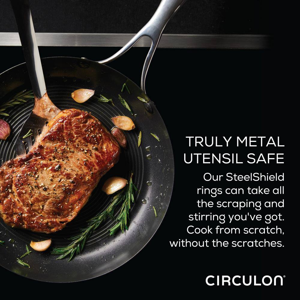 2-Piece Silver Stainless Steel Induction Frying Pan Set - Hercitys