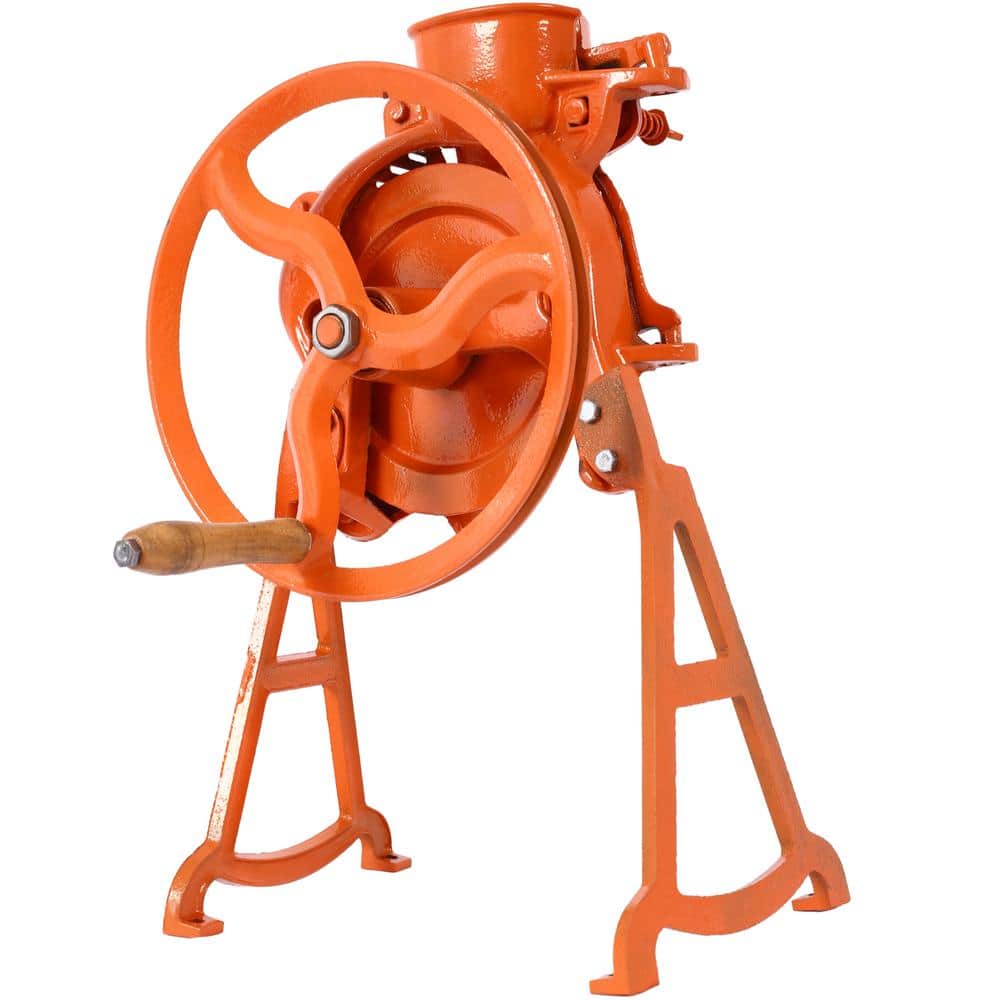 11 in. Cast Iron Hand Corn Sheller, Heavy Duty Shelling Machine with Wooden Handle for Small Farm and Household Usage - Hercitys