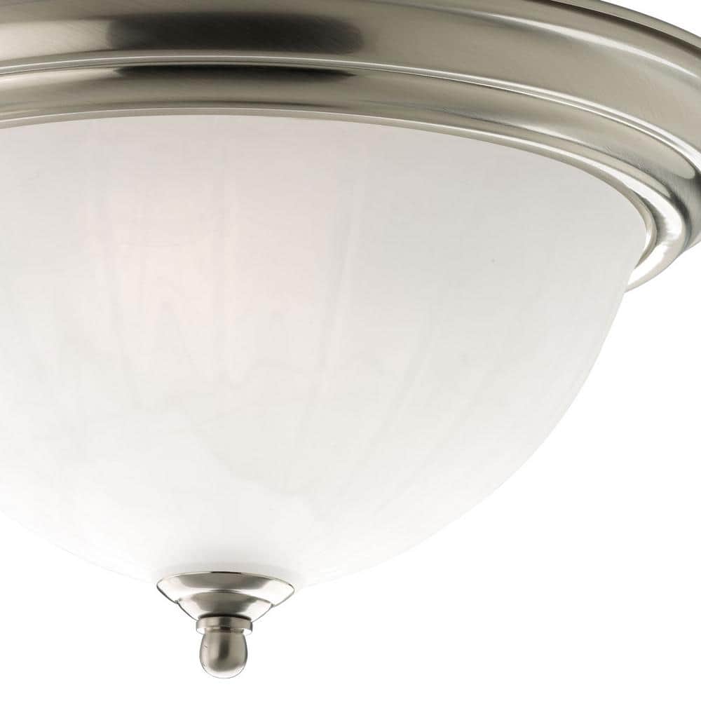 2-Light Brushed Nickel Semi-Flush Mount - Hercitys