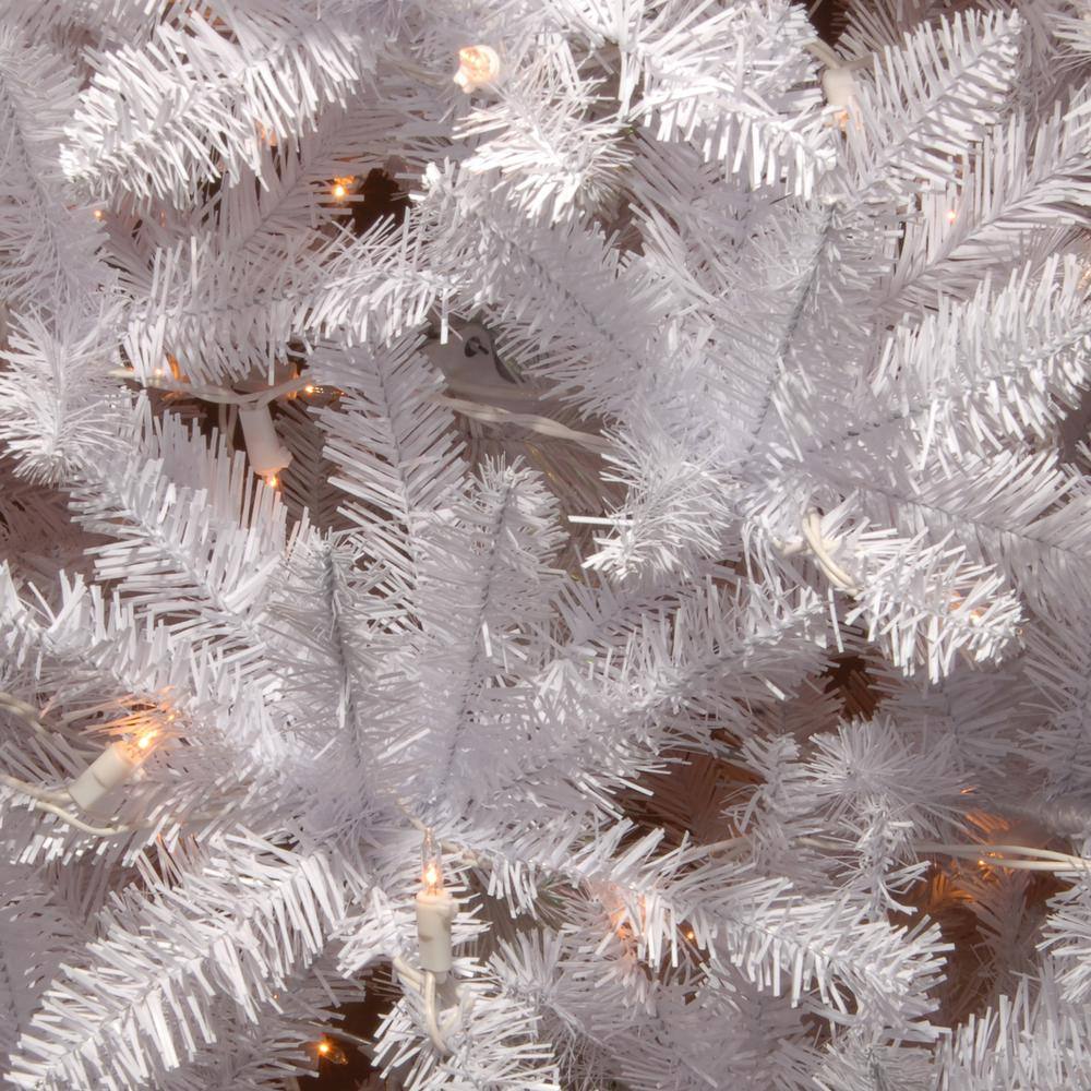 4.5 ft. Kingswood White Fir Pencil Artificial Christmas Tree with Clear Lights - Hercitys