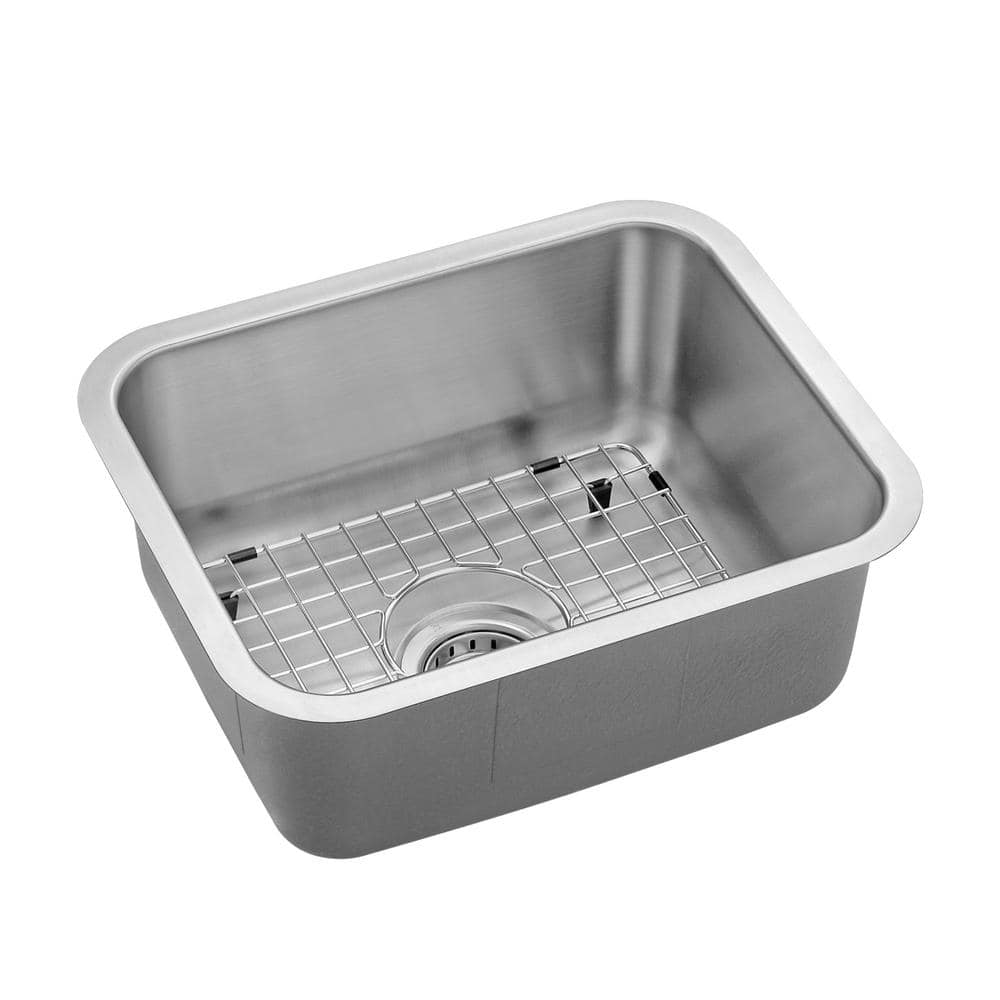 18-Gauge Stainless Steel 18 in. Single Bowl Undermount Kitchen Sink with Bottom Grid - Hercitys