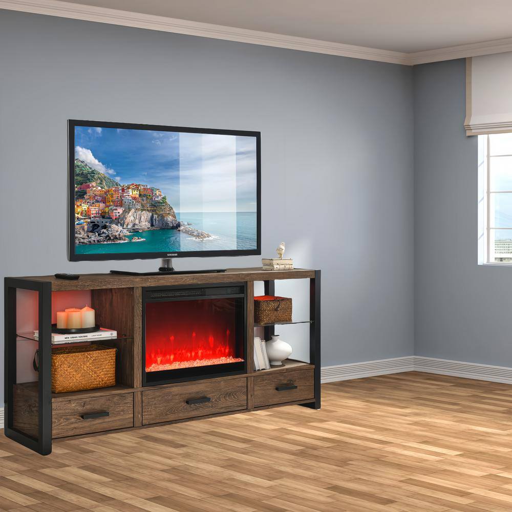 1400-Watt Black Indoor Electric Infrared Radiant Space Heater Fireplace Insert Panel with Remote Control - Hercitys