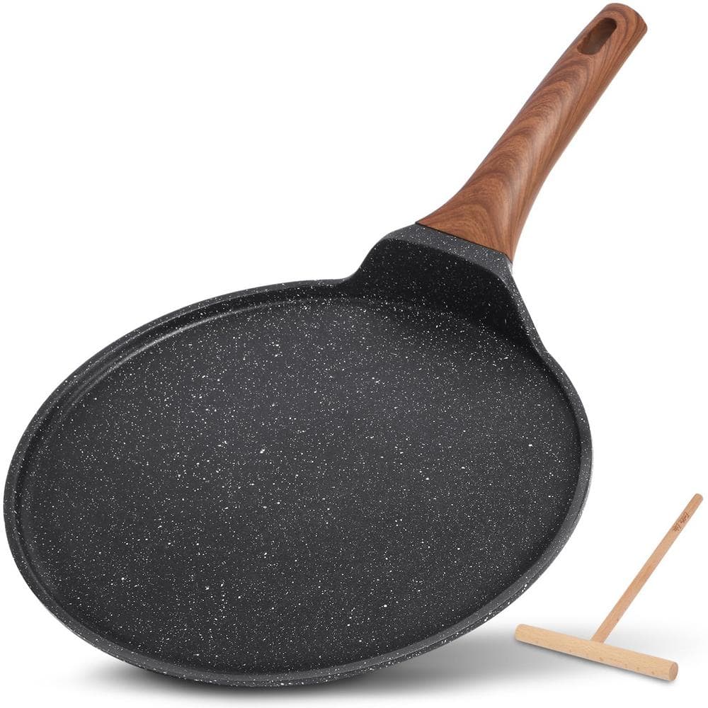 11 in. Aluminum Sturdy and Durable Eco-Friendly Nonstick Granite Coating Crepe Pan Spreader Bakelite Handle - Hercitys