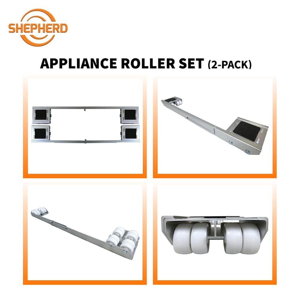 18-1/4 – 28 in. Aluminum Steel Appliance Rollers (2-Pack) - Hercitys