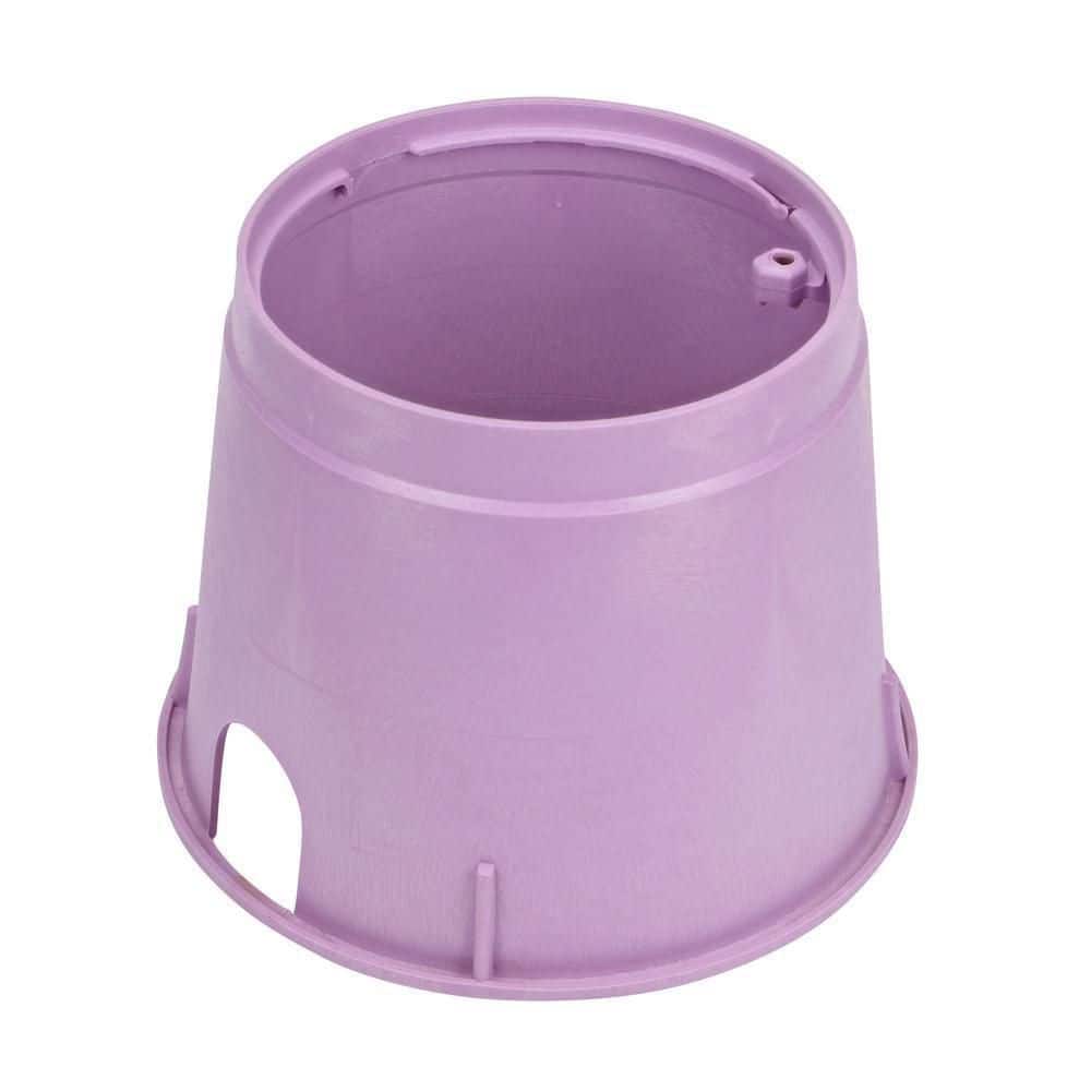 10 in. H, 10 in. Round Standard Series Valve Box and Cover, Purple Reclaimed Water Cover - Hercitys