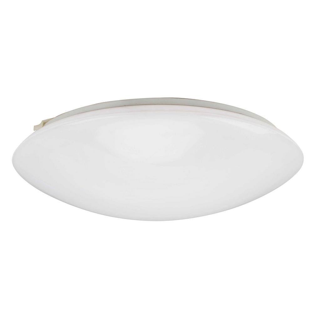 12 in. 1-Light Brushed Nickel LED Flush Mount - Hercitys