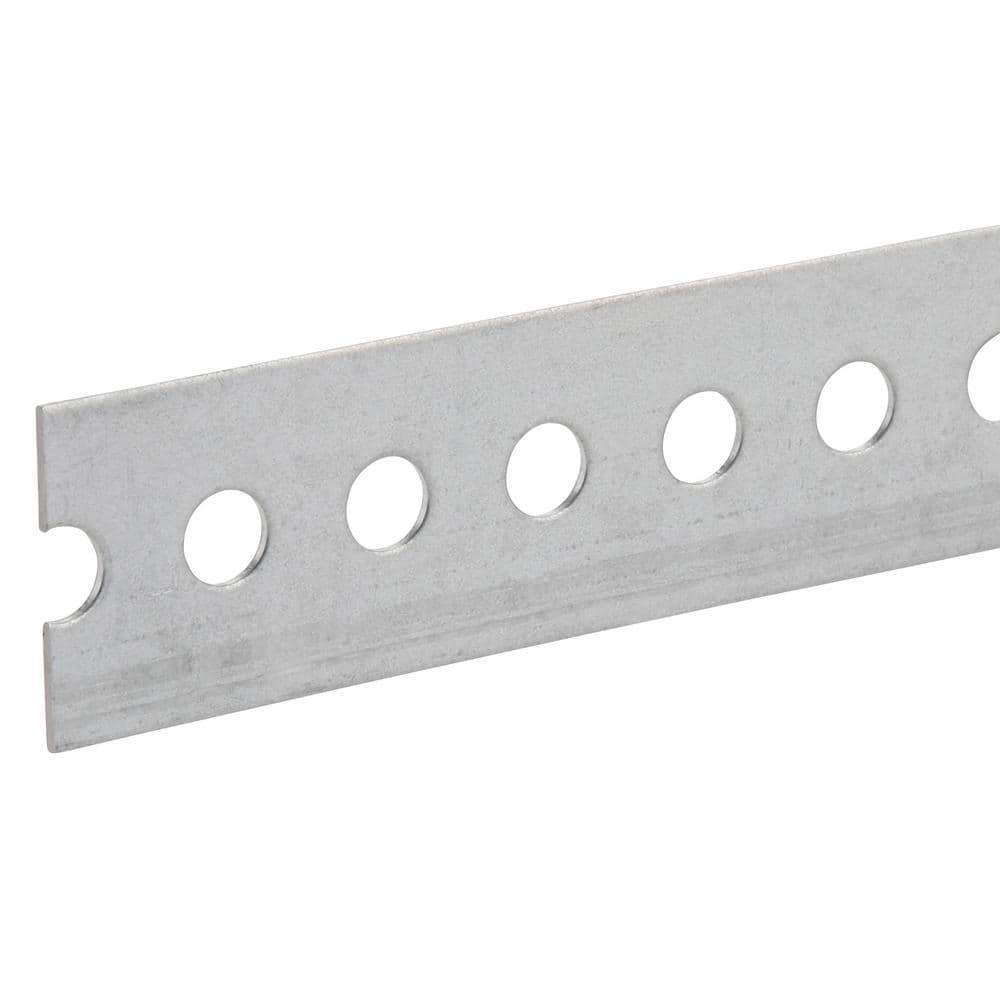 1-3/8 in. x 3 ft. – 16 Gauge Thick Zinc Plated Slotted Steel Flat Bar - Hercitys
