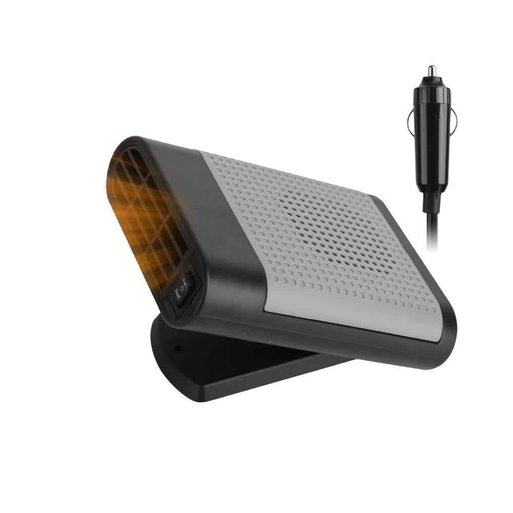 12-Volt 150-Watt Portable Car Convection Electric Heater Windshield Demister, Defroster Furnace w/ 360° Rotating Base - Hercitys