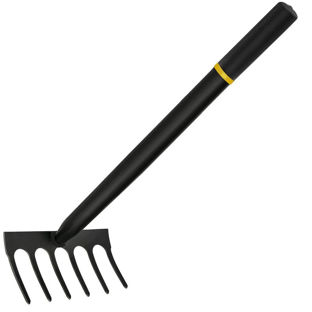 16 in. 6-Tine Heavy-Duty Carbon Steel Mini Hand Cultivator - Hercitys