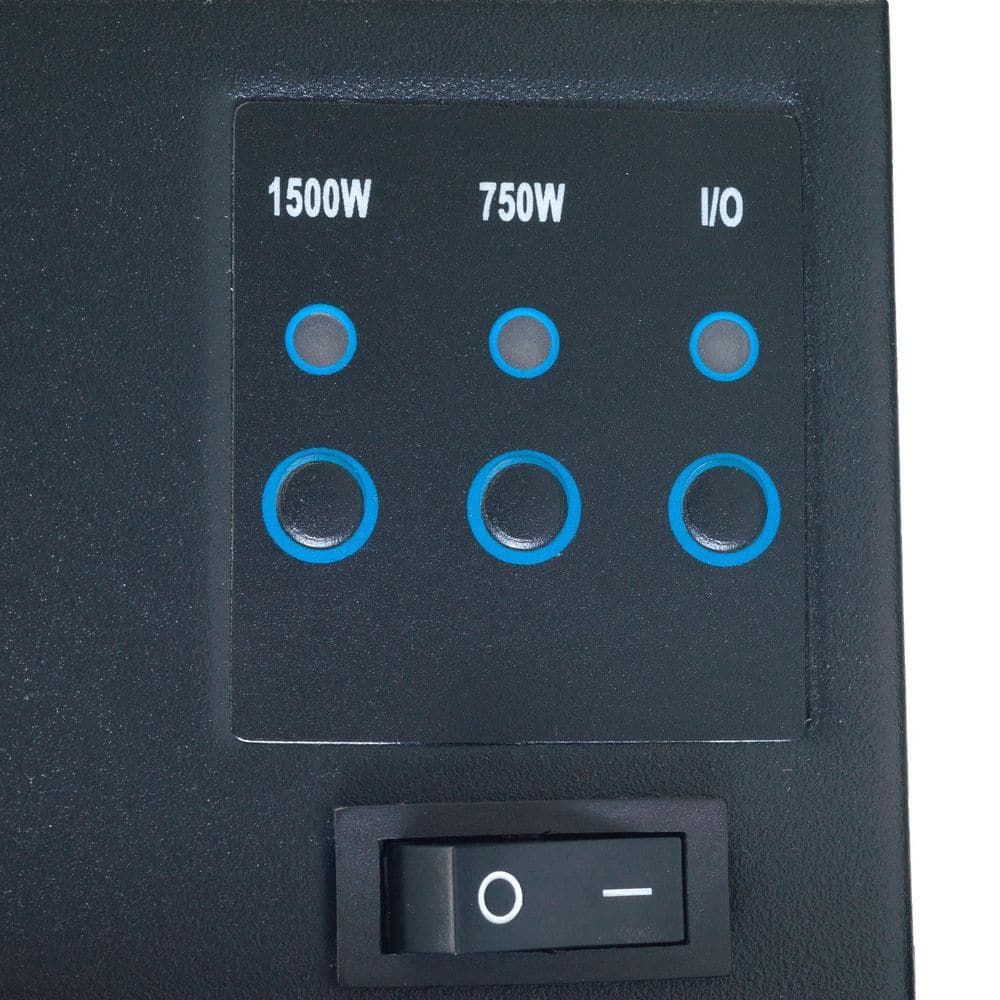 26 in. Glass Panel Wall Mount Electric Fireplace and Remote in Black - Hercitys