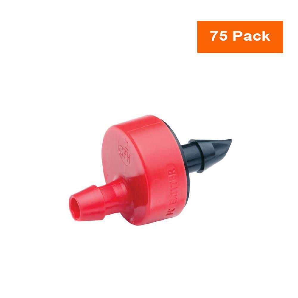 2 GPH Pressure Compensating Spot Watering Drippers/Emitters (75-Pack) - Hercitys