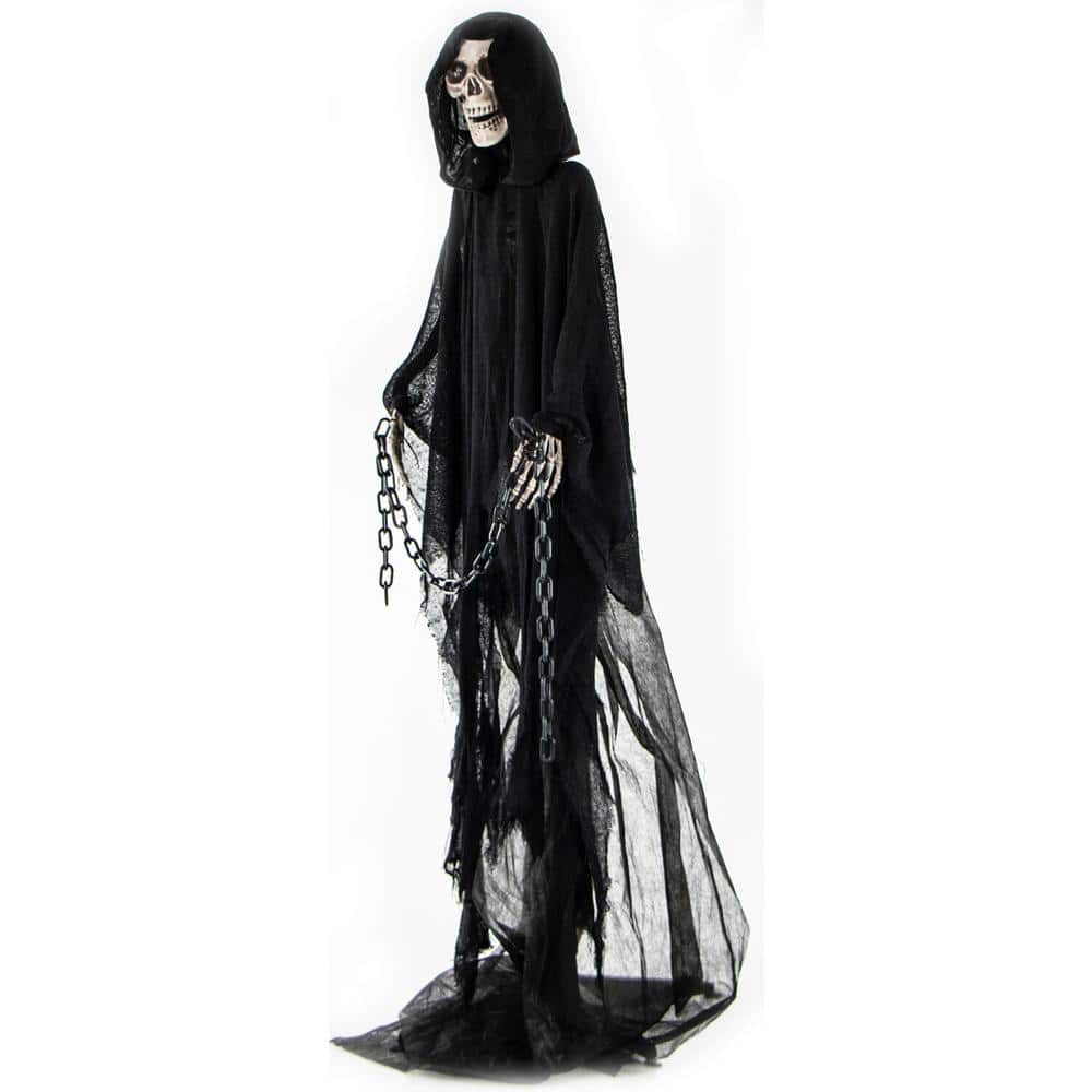 5.5 ft. Animatronic Grim Reaper Halloween Prop - Hercitys
