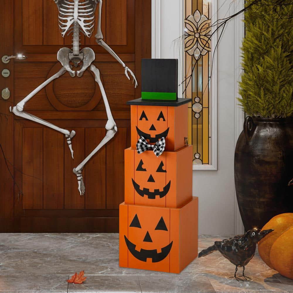 36 in. H Double Sided Wooden Porch Decor Halloween and Fall - Hercitys