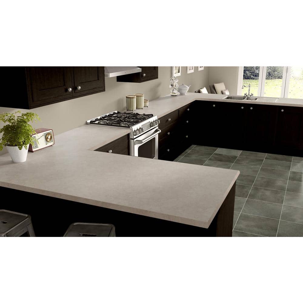 4 ft. x 8 ft. Laminate Sheet in Hebron White with Premium Antique Finish - Hercitys