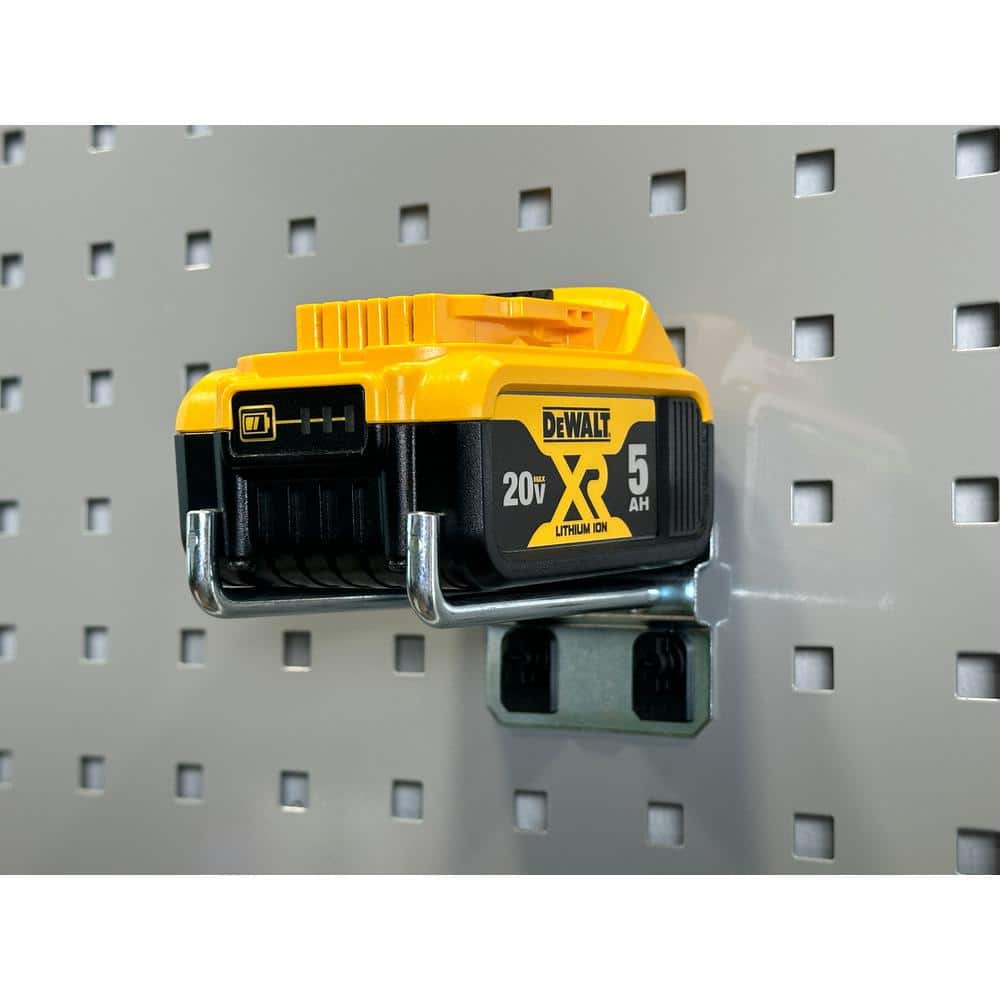 4 in. Double Rod 90 Degree Bend 1/4 in. Dia Zinc Plated Steel Pegboard Hook (5-Pack) - Hercitys