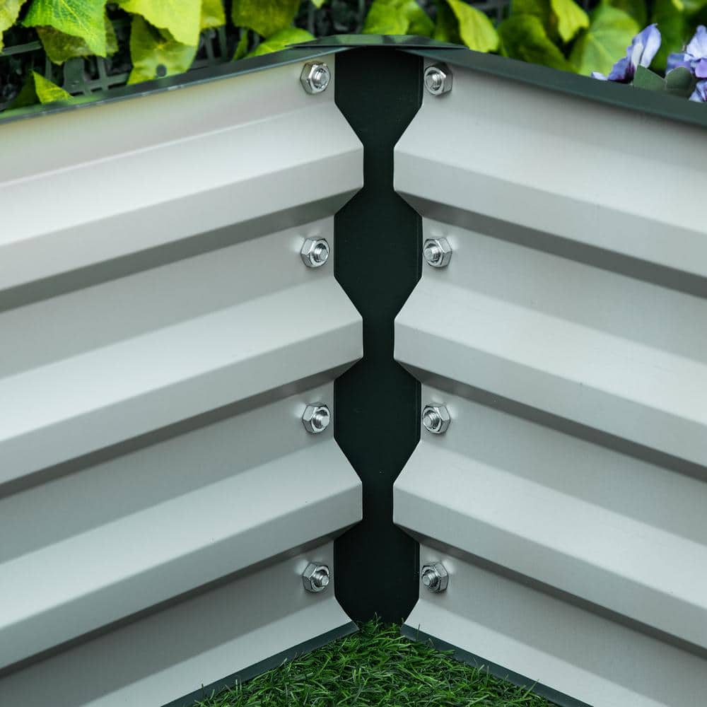 4 ft. x 2 ft. x 1 ft. Green Steel Raised Garden Bed Box - Hercitys