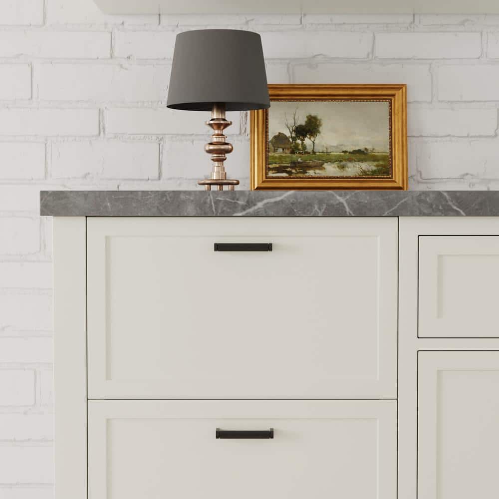 5-Pack Kent Knurled 4 in. (102 mm) Center-to-Center Industrial Matte Black Bar Drawer Pull - Hercitys