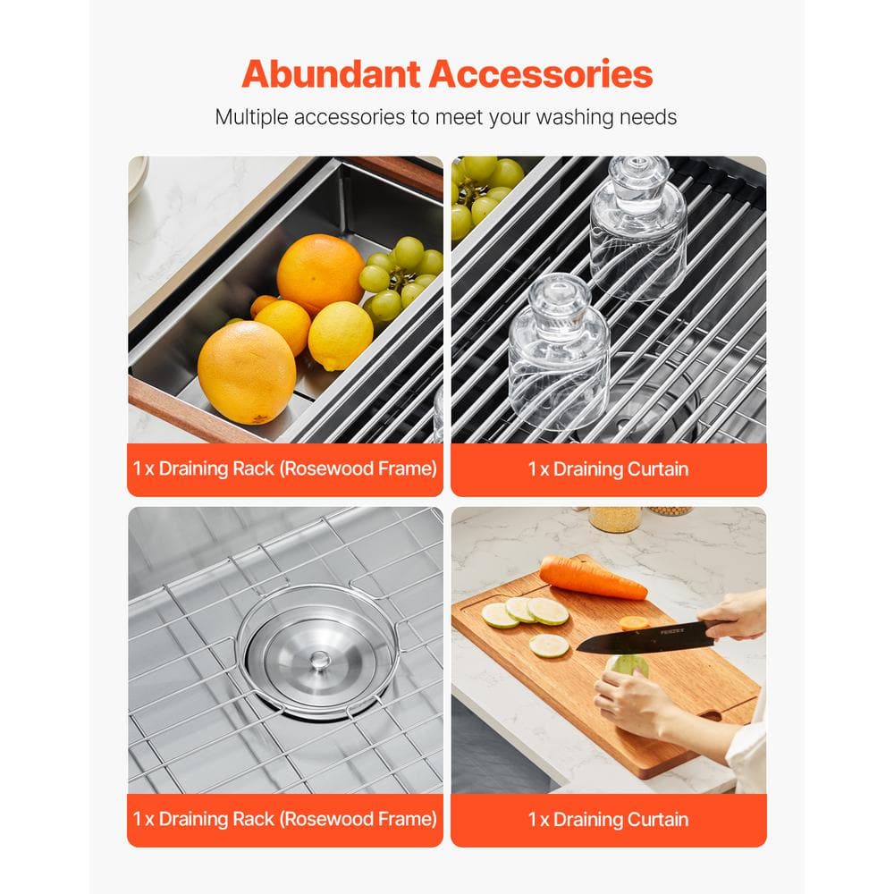 23 in. x 19 in. Drop-In Bathroom Sink Square Stainless Steel Semi-recessed Sink with Single Faucet Hole - Hercitys