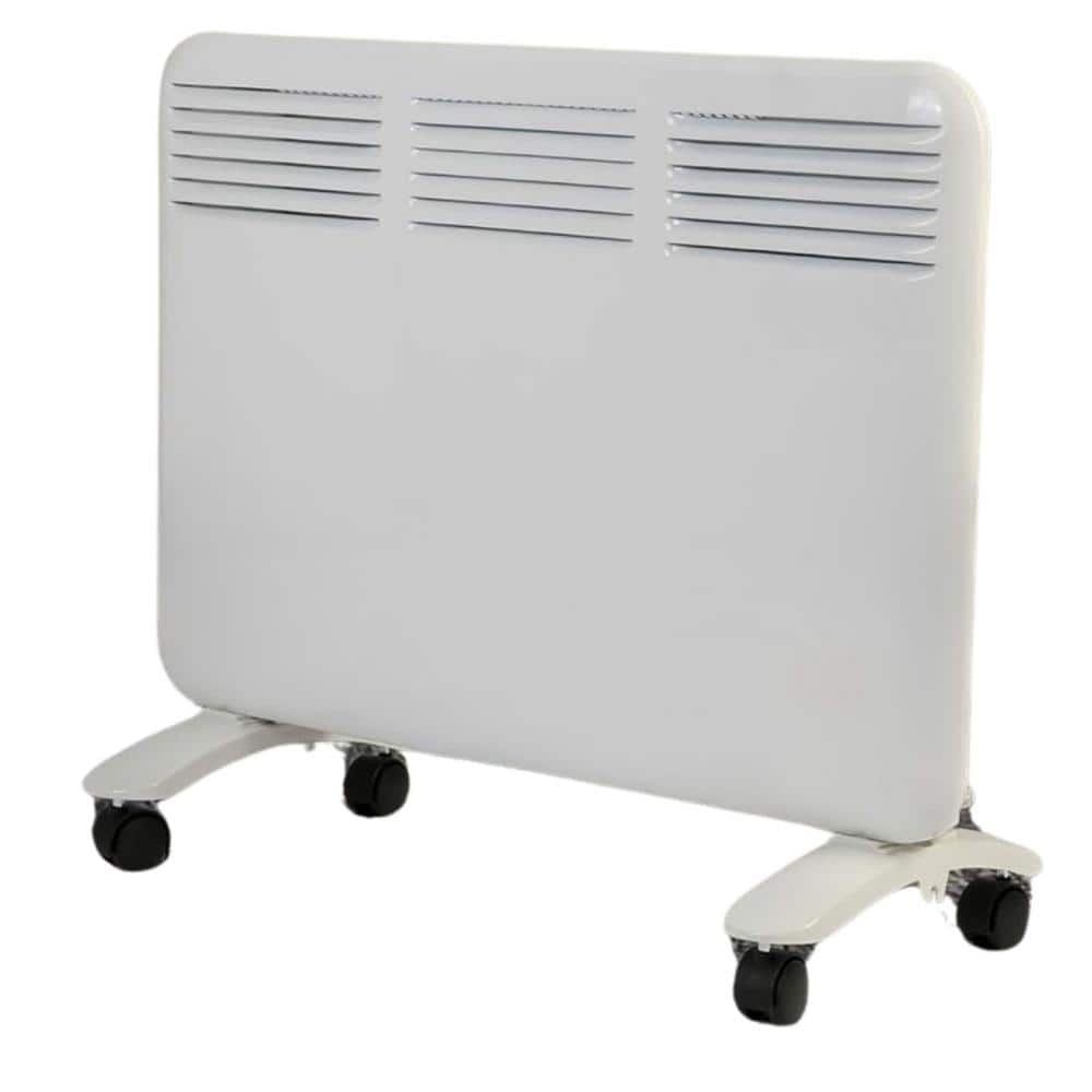 1000W Electric Ceramic Radiator Space Heater, Warm-Air Heating Design, Quiet Operation with Adjustable Thermostat, White - Hercitys