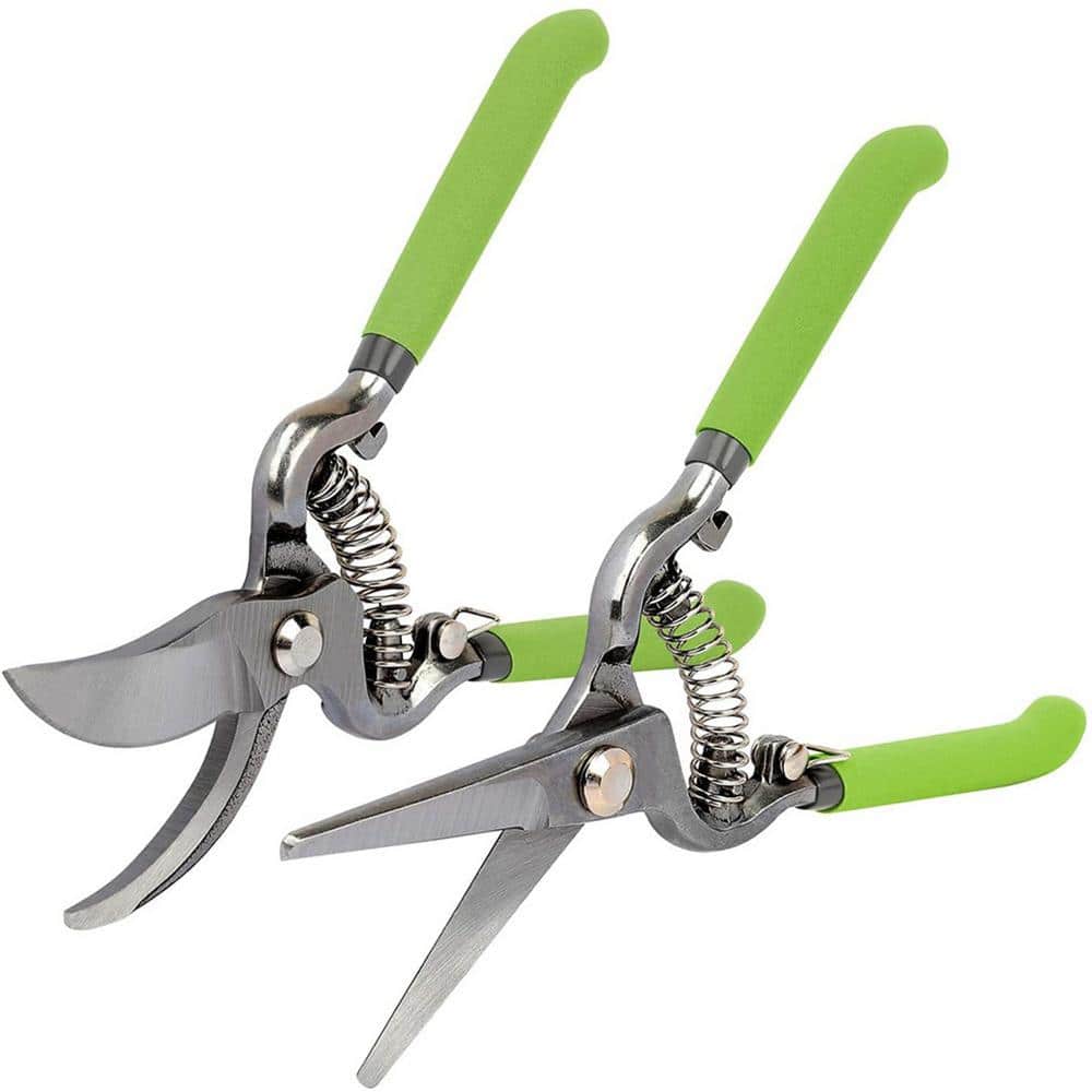 1.5 in. Pruning Shears Steel Garden Professional Bypass (2-Piece) - Hercitys