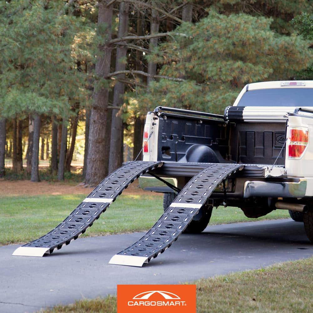 12 in. W x 90 in. L 750 lb. Capacity Hybrid S-Curve Centerfold Truck Loading Ramp (Includes 1 Ramp) - Hercitys