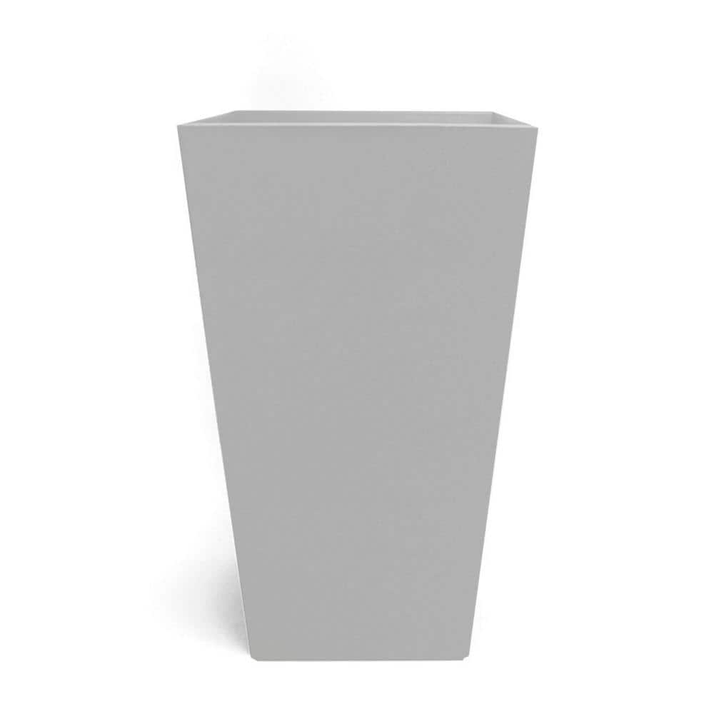20 in. Finley Tall Square Resin Planter Heather Gray - Hercitys