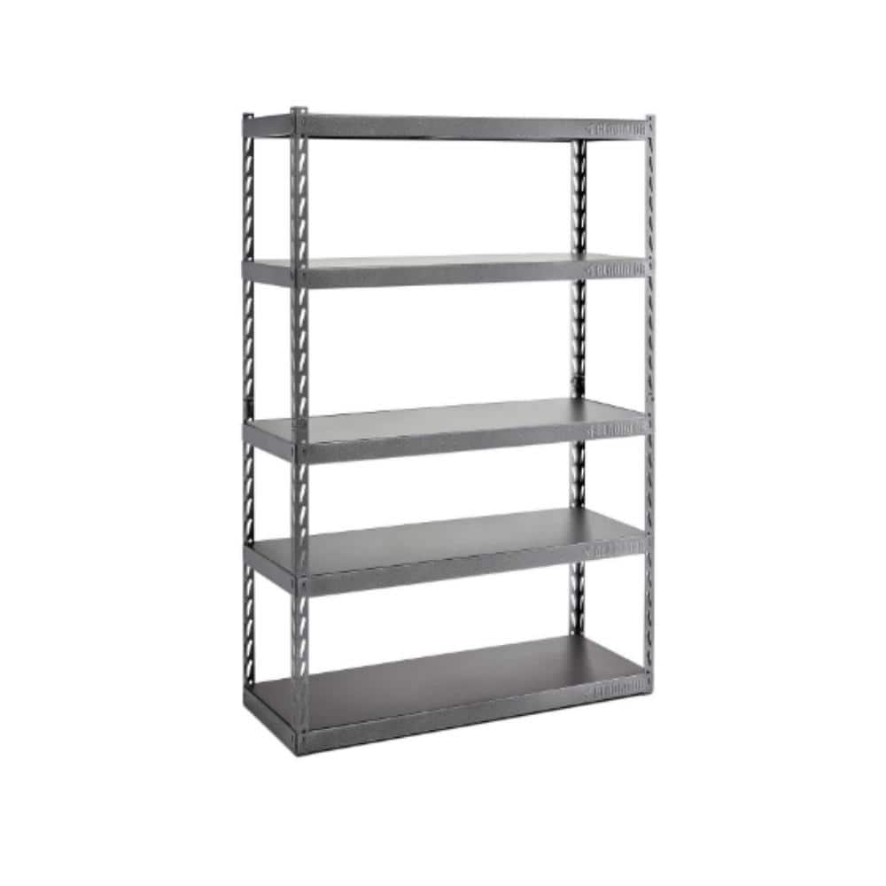 5-Tier Steel Garage Storage Shelving Unit with EZ Connect (48 in. W x 72 in. H x 18 in. D) - Hercitys