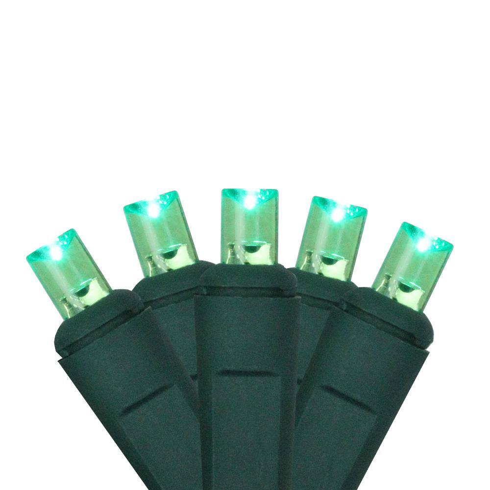 2 ft. x 8 ft. Green LED Net Style Tree Trunk Wrap Christmas Lights with Brown Wire - Hercitys