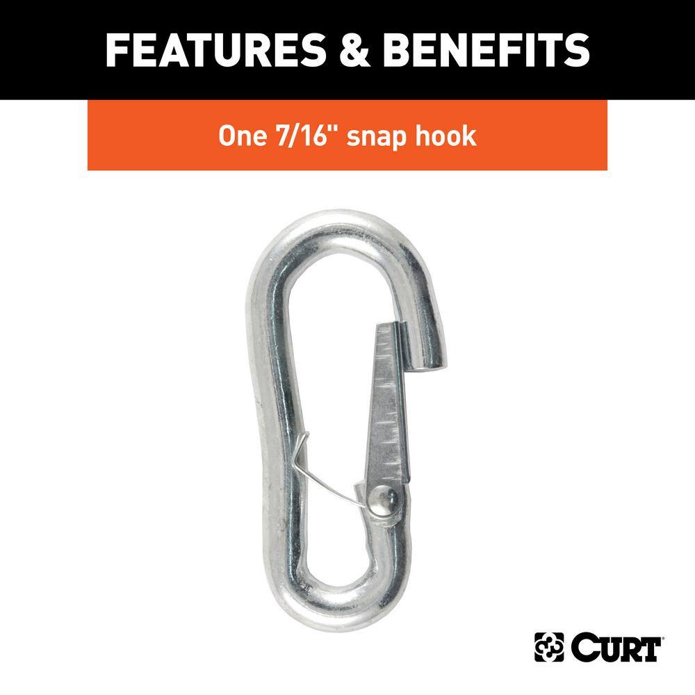 27″ Safety Chain with 1 Snap Hook (5,000 lbs., Clear Zinc) - Hercitys
