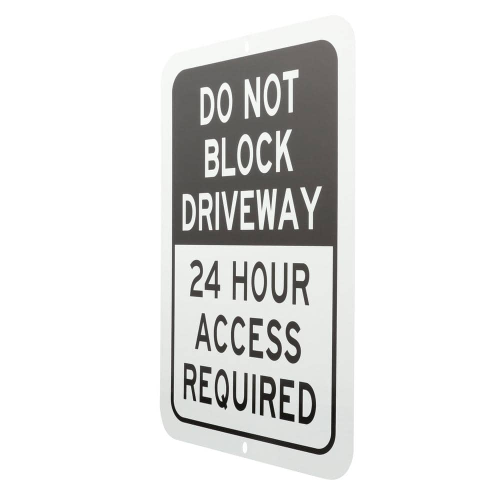 18 in. x 12 in. Aluminum Do Not Block Driveway Sign - Hercitys