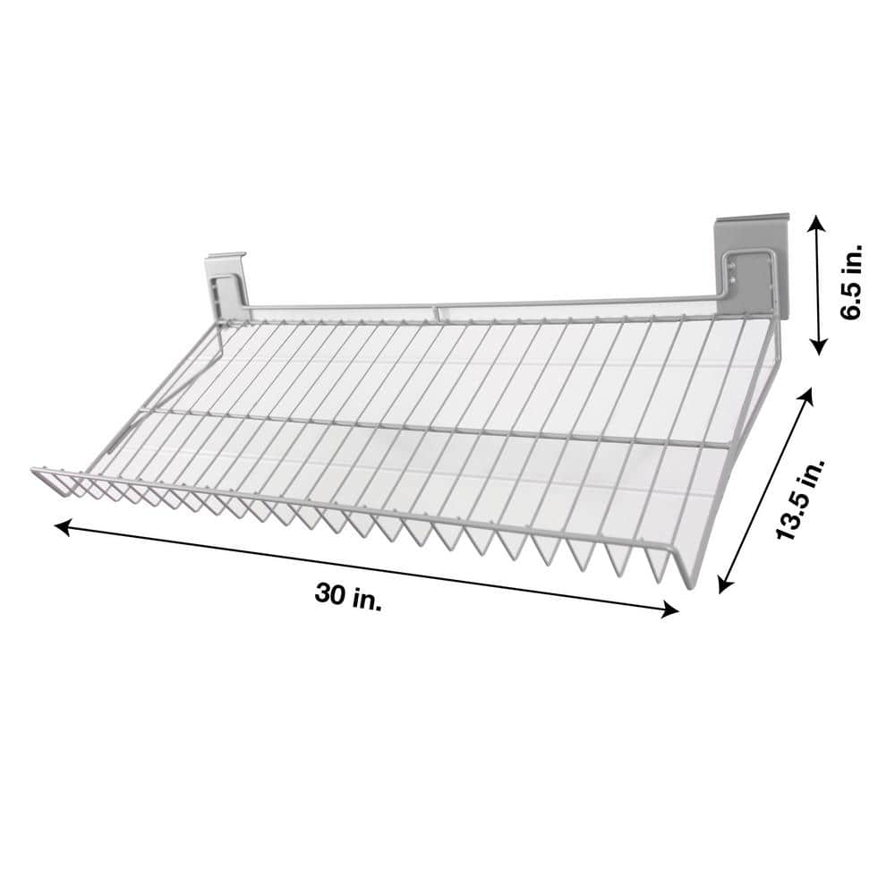 30 in. L x 13.5 in. W Slatwall Steel Wire Shoe Rack (2-Pack) - Hercitys