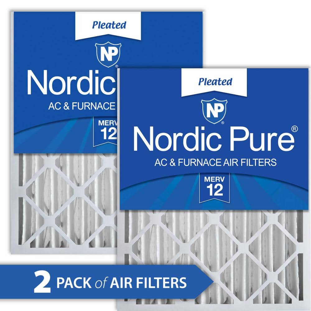 16 in. x 25 in. x 4 in. Allergen Pleated MERV 12 Air Filter (2-Pack) - Hercitys
