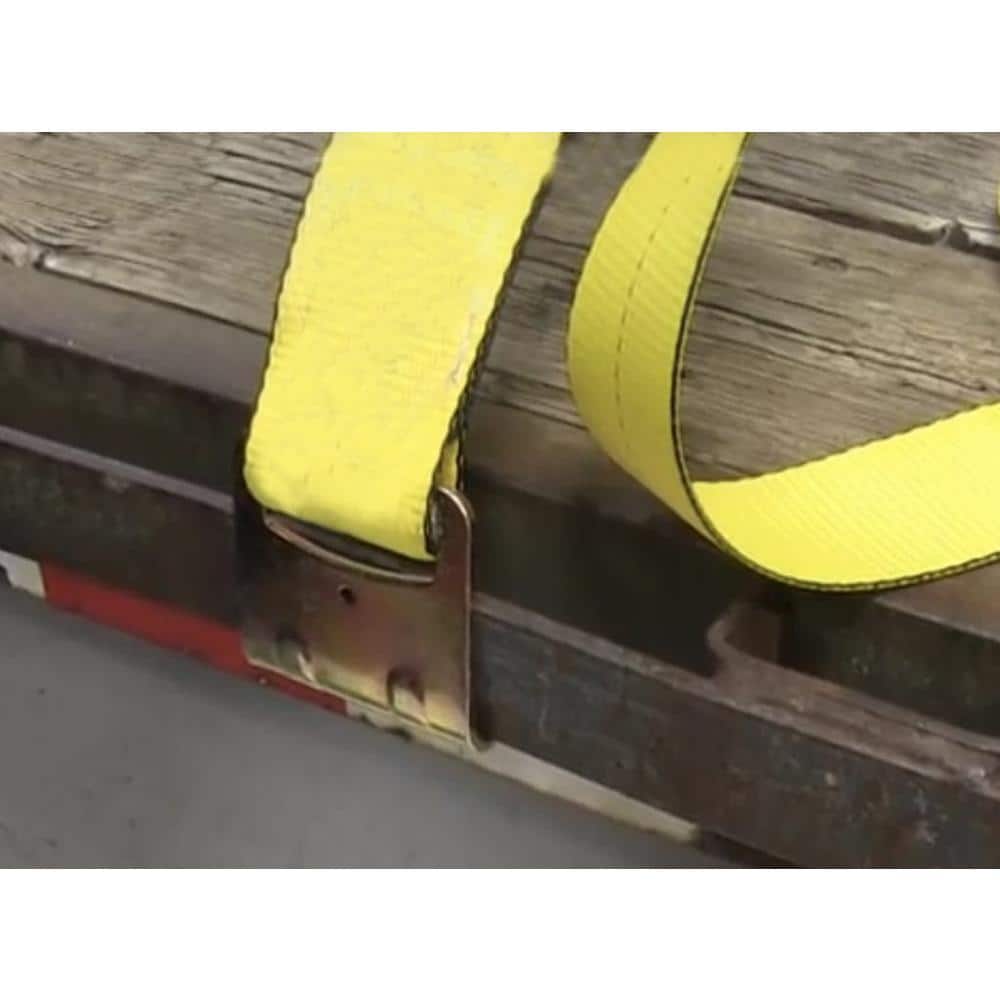 2 in. x 27 ft. Heavy-Duty Ratchet Tie-Down Strap with Flat Hooks - Hercitys