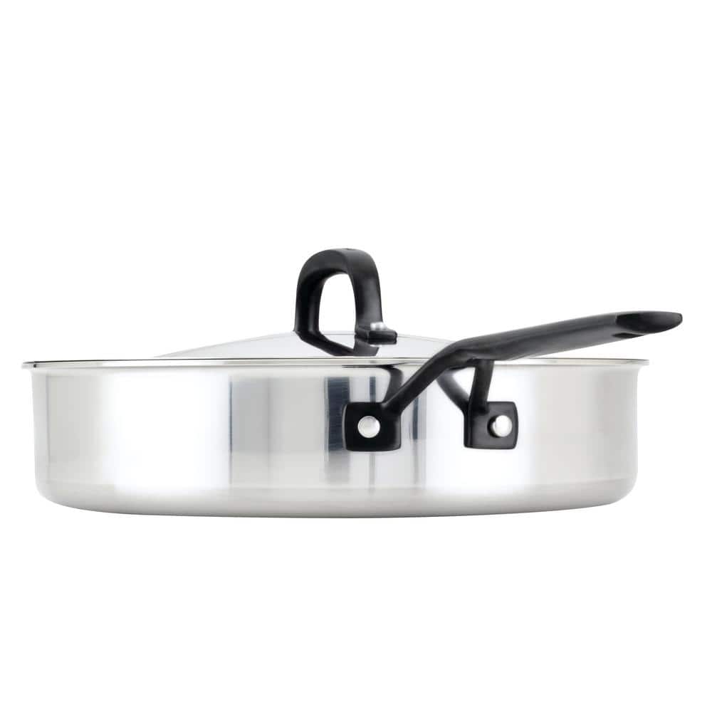 5-Ply Clad 5-qt. Stainless Steel Induction Sautee Pan with Lid - Hercitys