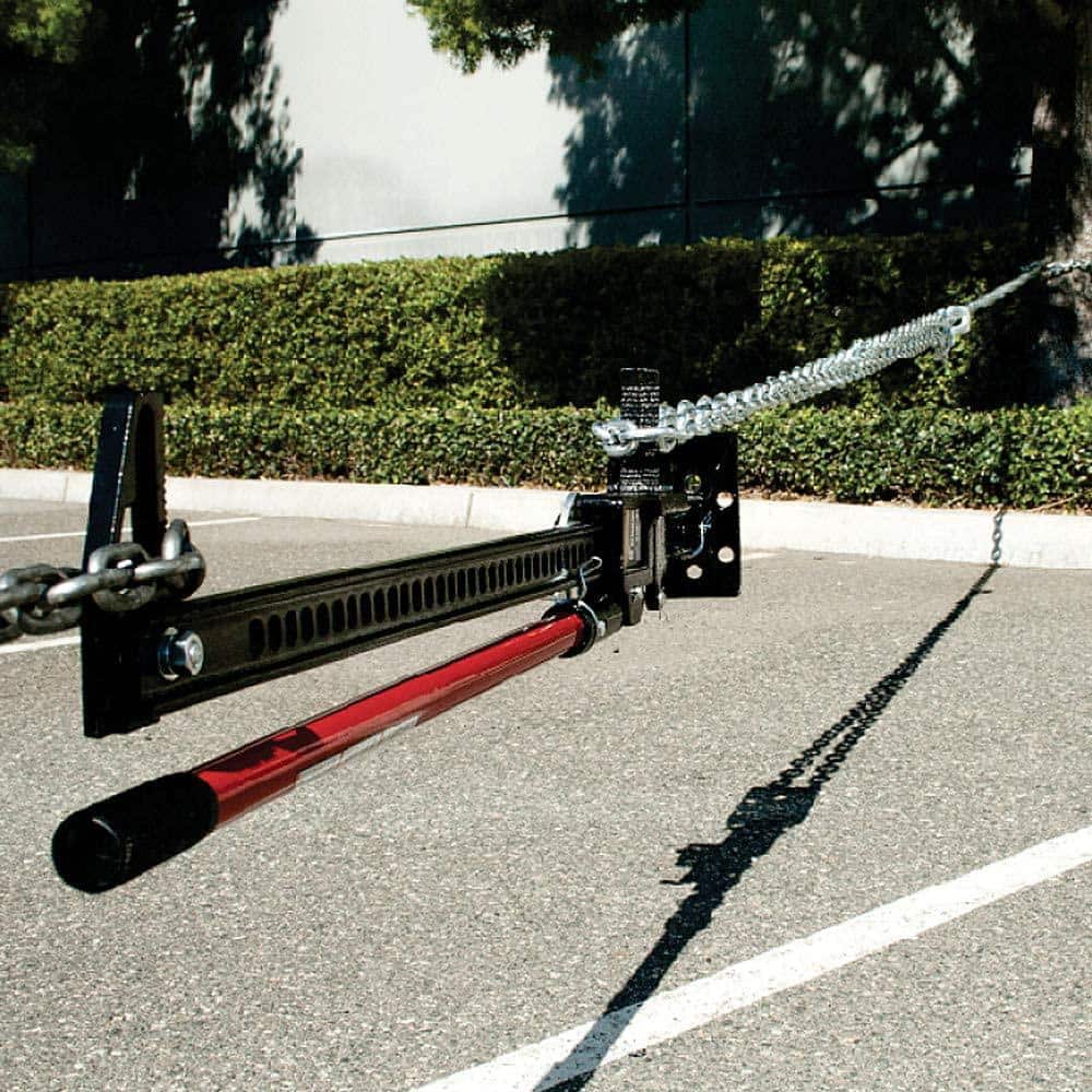 3-Ton (6,000 lbs.) Capacity 33 in. Ratcheting Off Road Utility Farm Jack, Red and Black - Hercitys