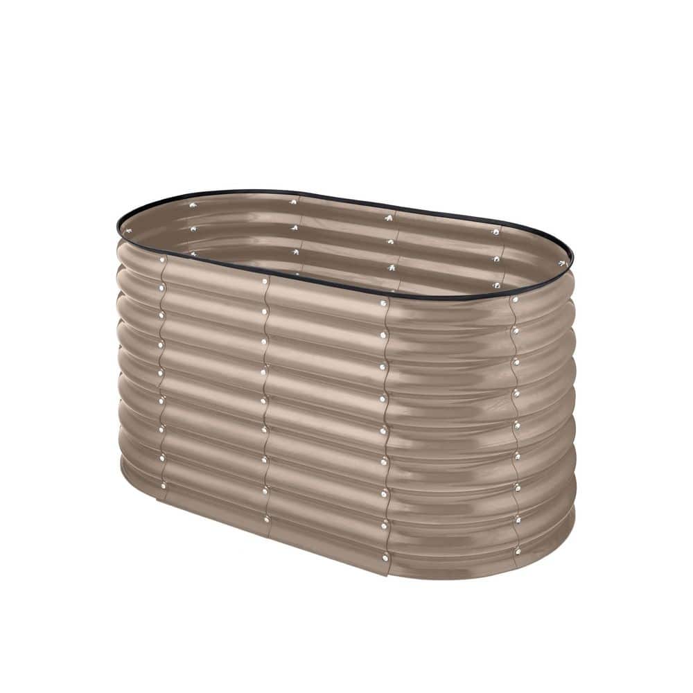 48 in. L x 24 in. W x 24 in. H Taupe Steel Raised Garden Bed - Hercitys