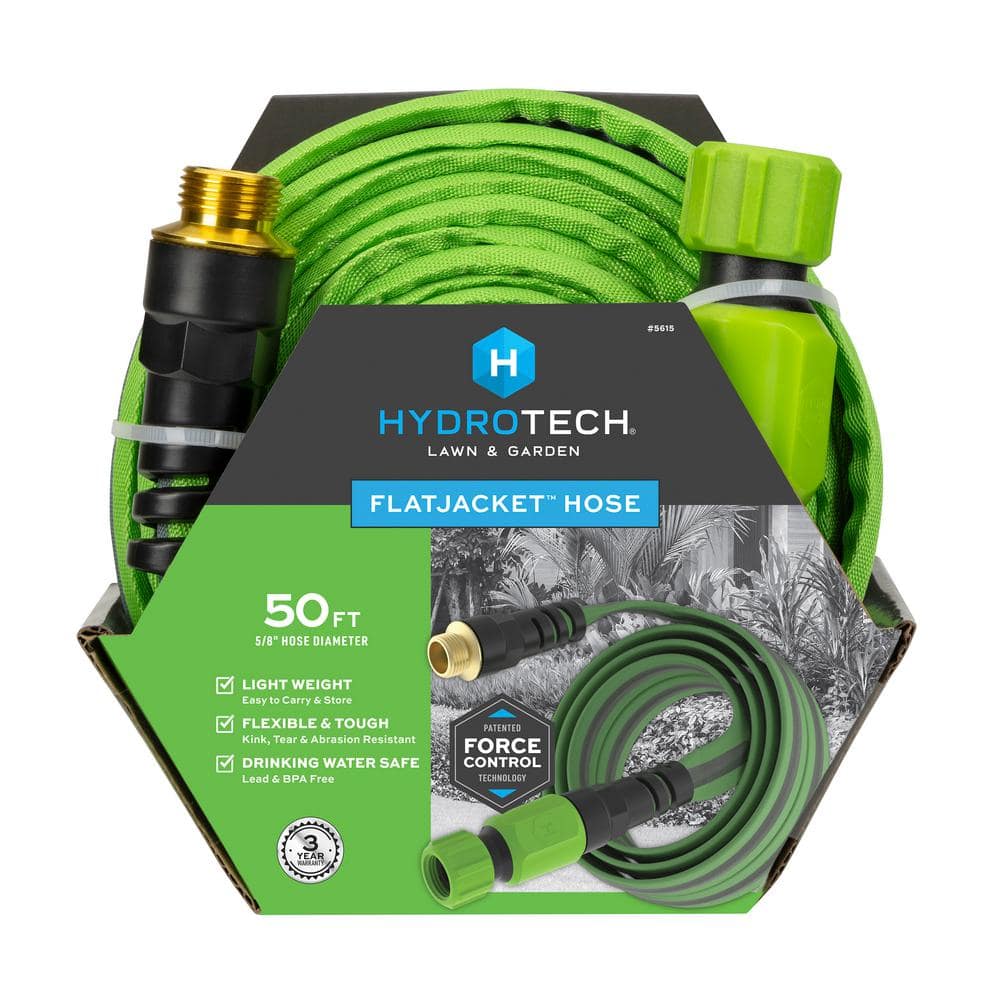 5/8 in. Dia x 50 ft. Flexible FlatJacket Garden Water Hose - Hercitys