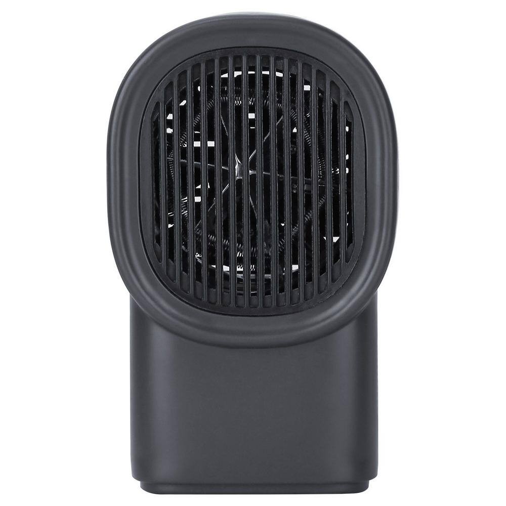 500-Watt Black Portable Electric Space Heater Furnace Mini Desktop Fan Heater Personal Small Heater for Home Office - Hercitys