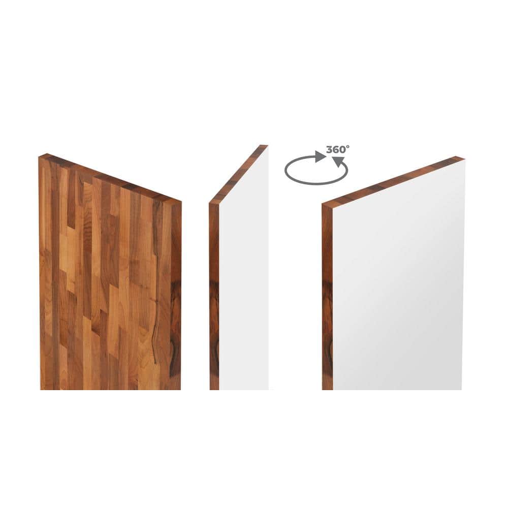 4 ft. L x 25 in. D Finished Engineered Walnut Butcher Block Countertop - Hercitys