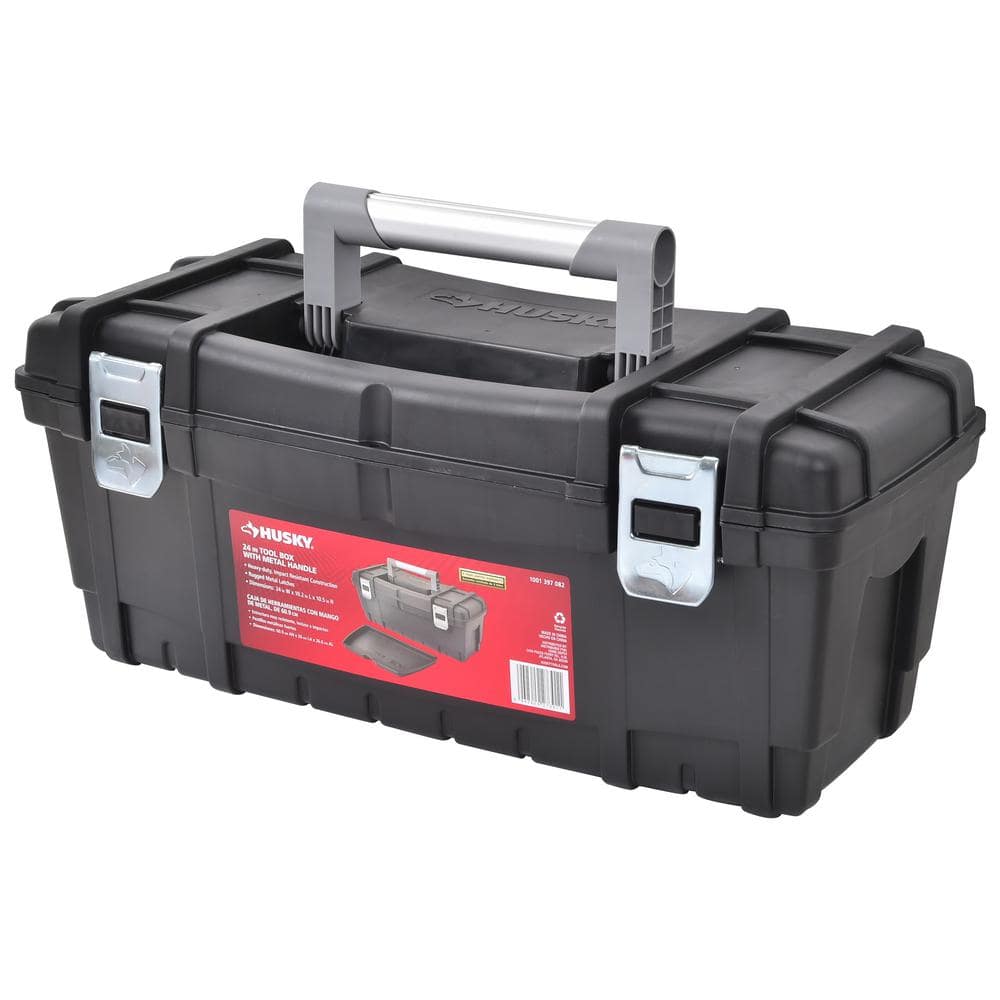 24 in. Hand Tool Box in Black - Hercitys