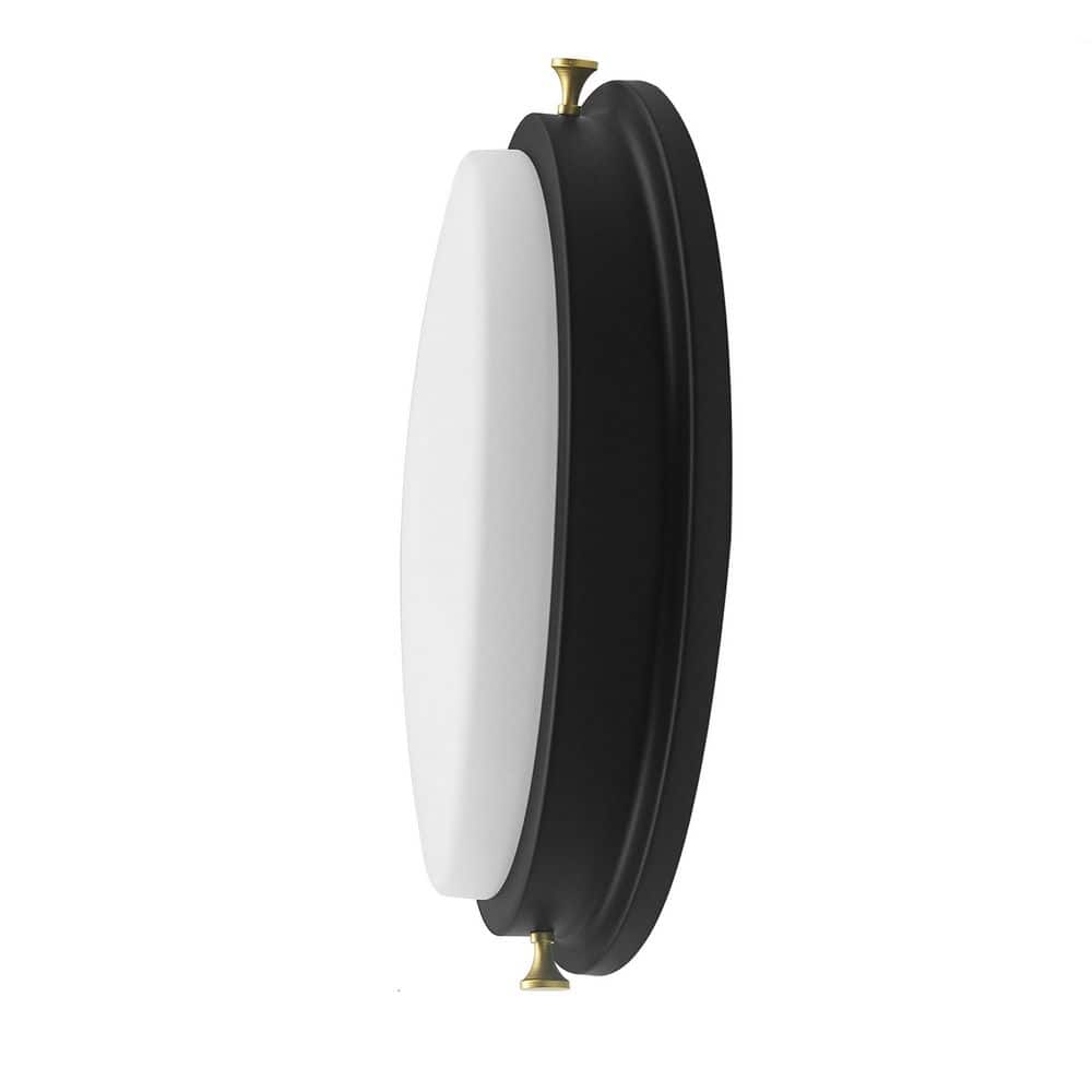 14 in. Dimmable LED Flush Mount, 1200 Lumen, 4000K Natural White Ceiling Light Fixture with Glass Shade - Hercitys