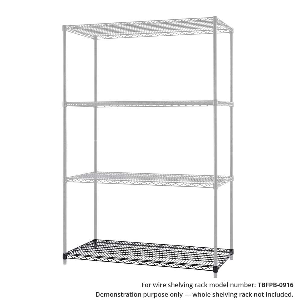 48 in. W x 24 in. D Individual NSF Black 1-Tier Steel Wire Shelf - Hercitys