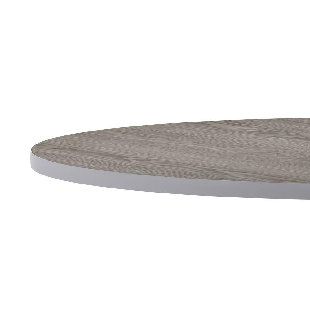 30 in. White/Gray Round Table Top Only - Hercitys