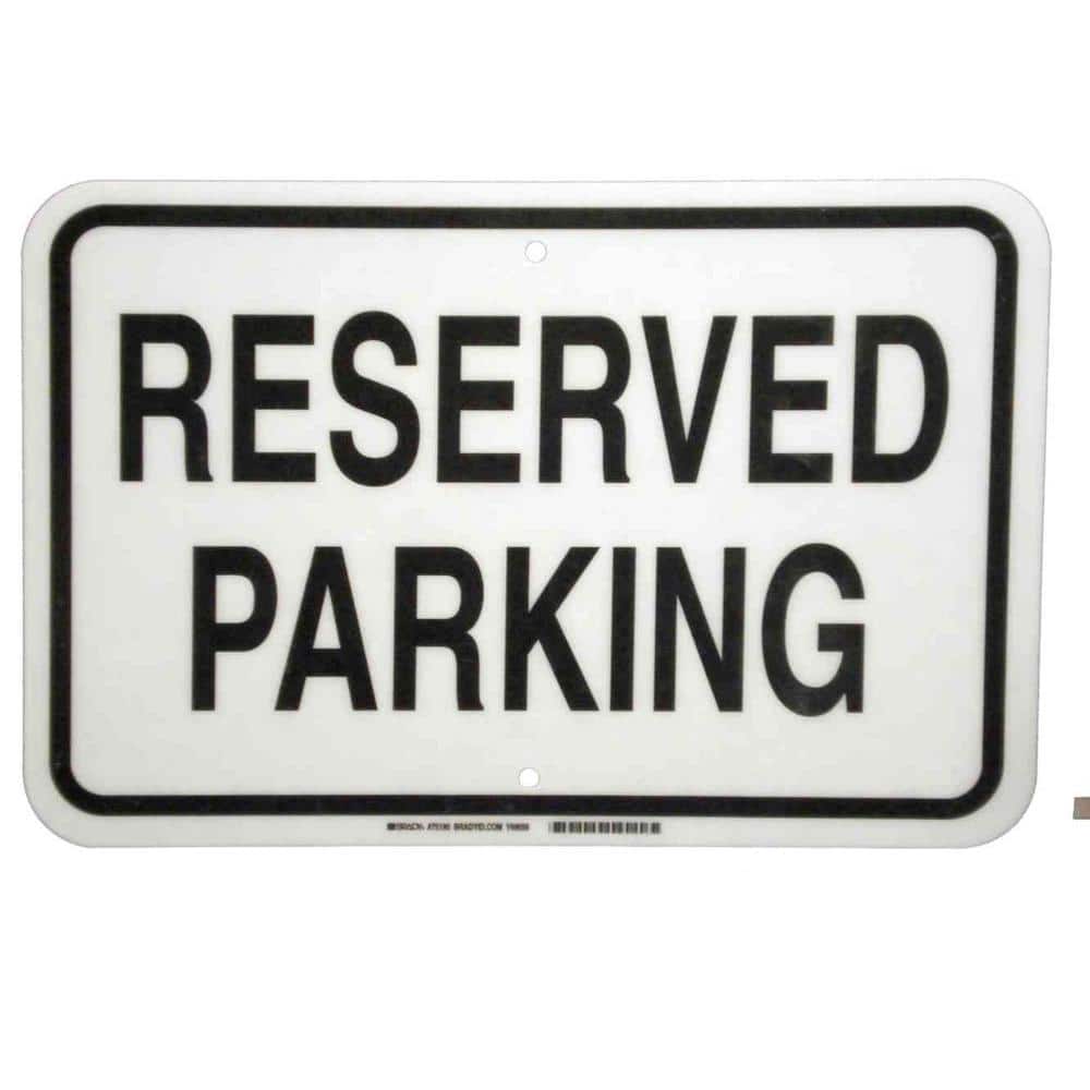 12 in. x 18 in. Fiberglass Reserved Parking Sign - Hercitys