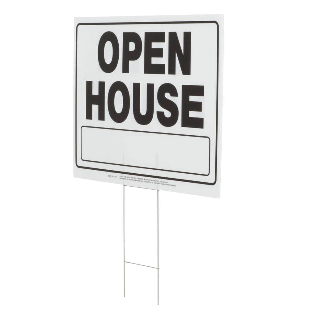 20 in. x 24 in. Corrugated Plastic Open House Sign - Hercitys