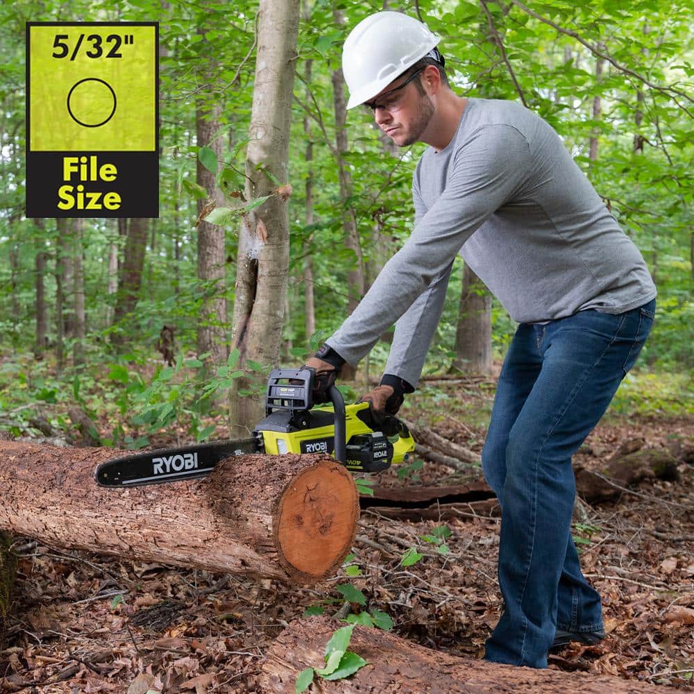 18 in. 0.050-Gauge Replacement Full Complement Standard Chainsaw Chain, 62 Links (2-Pack) - Hercitys